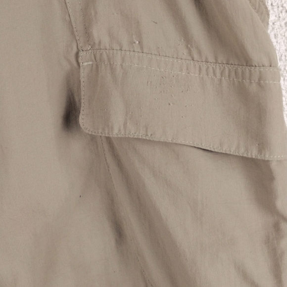 L.L. Bean Khaki Nylon Mid Rise Zip Away Short Pant Combo Straight Leg Cargo Pant - Picture 8 of 13